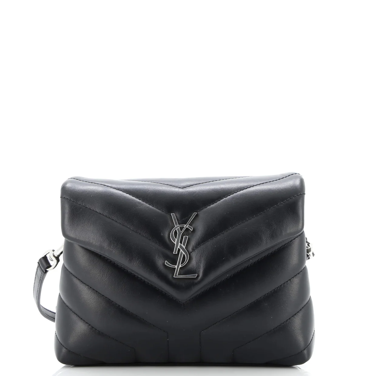 Loulou Shoulder Bag Matelasse Chevron Leather Toy - Deep Luxury