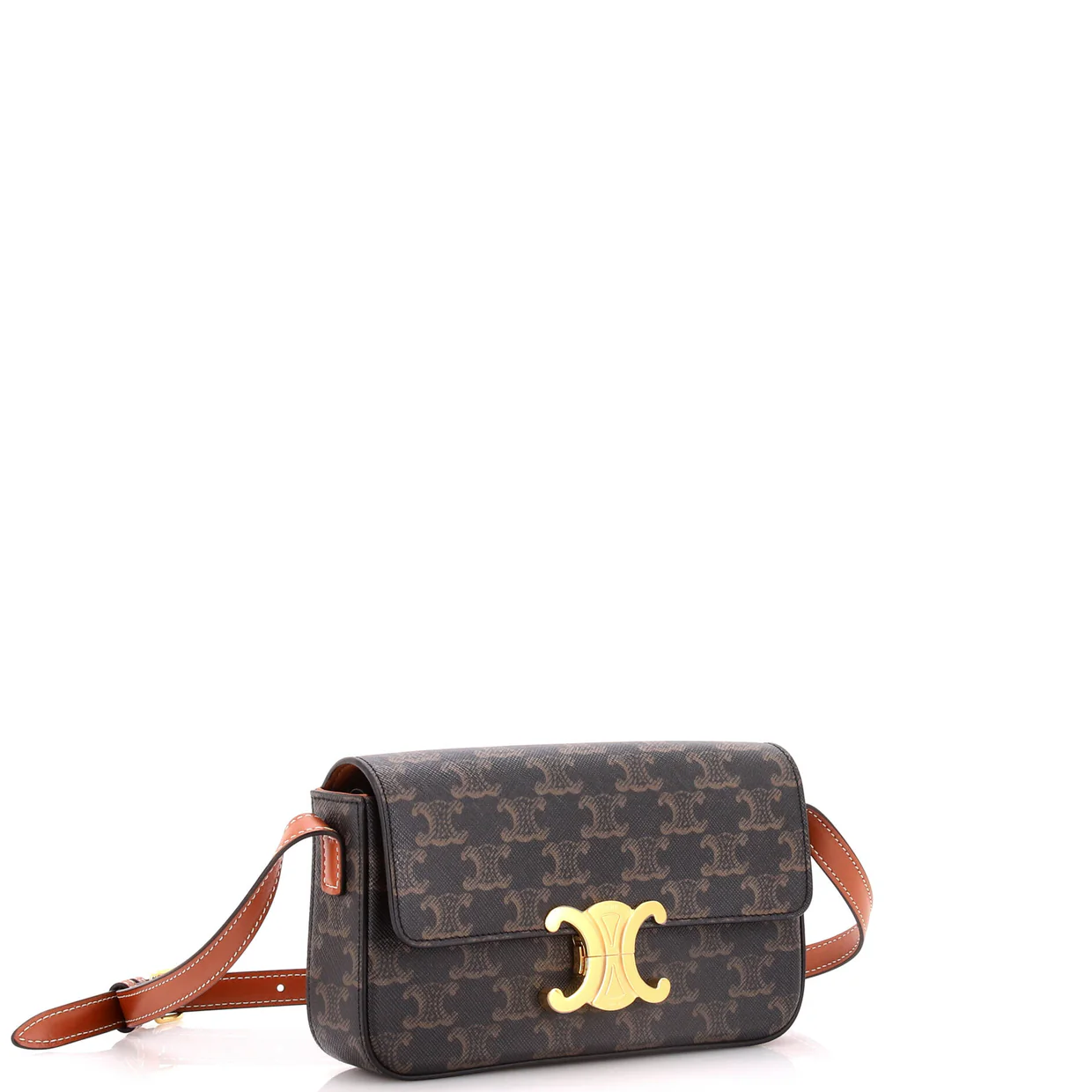 Triomphe East-West Shoulder Bag Triomphe Coated Canvas - Deep Luxury