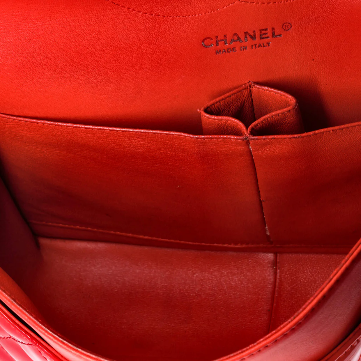 Classic Double Flap Bag Quilted Patent Jumbo - Deep Luxury