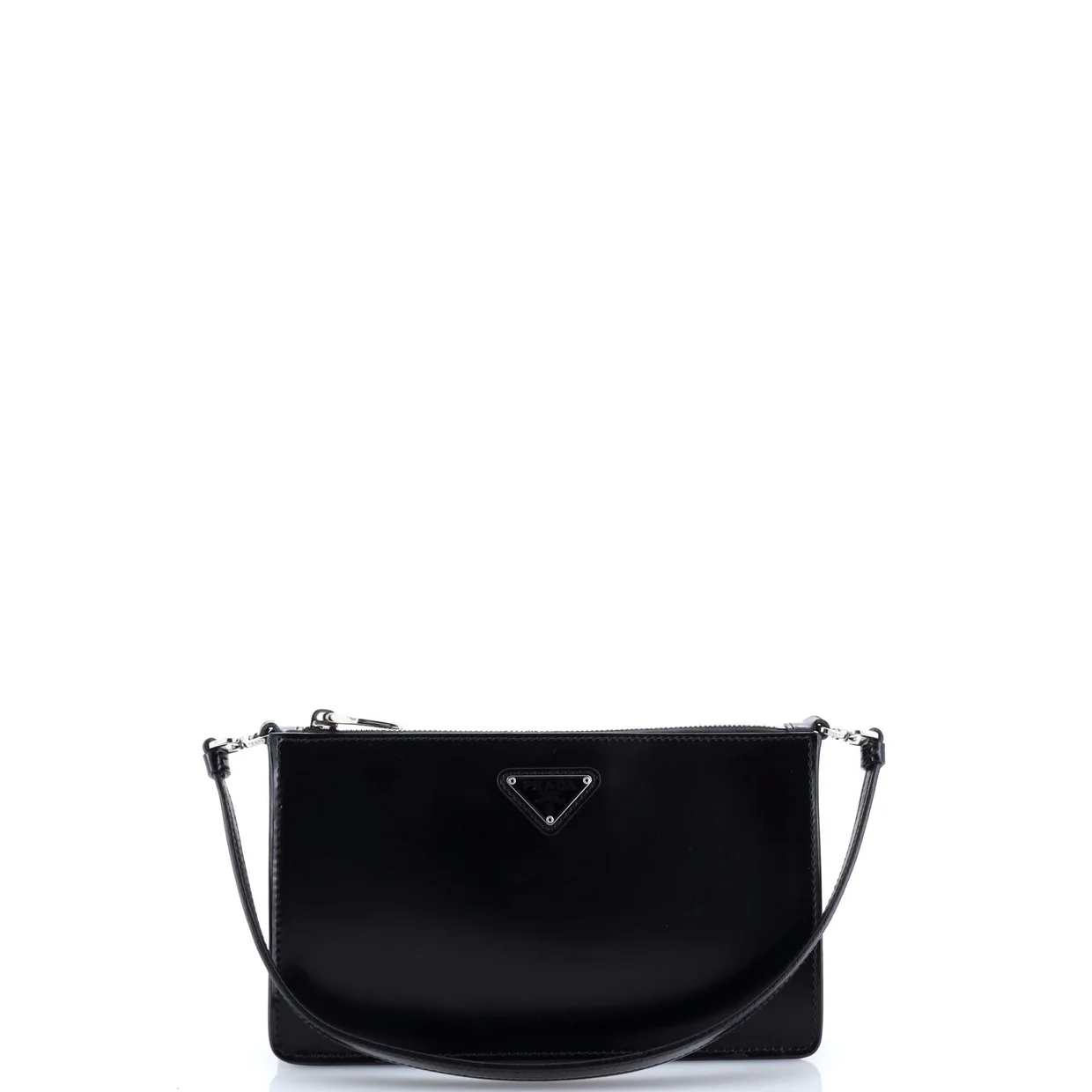 Zip Shoulder Bag Spazzolato Leather Mini - Deep Luxury