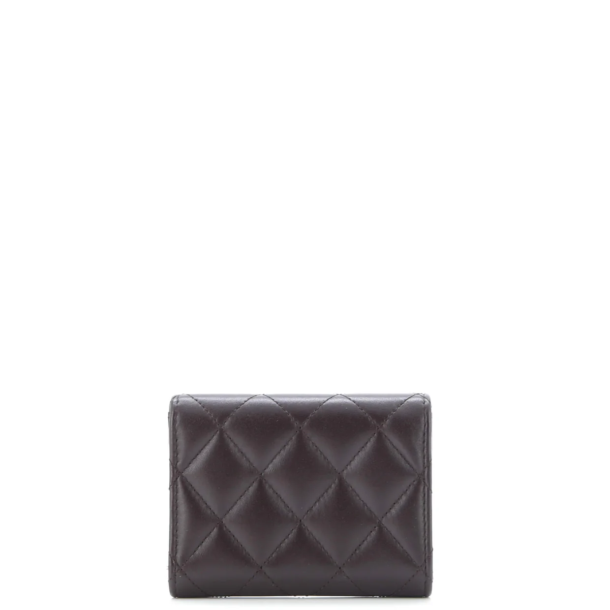 Textured CC Flap Wallet Quilted Lambskin Small - Deep Luxury