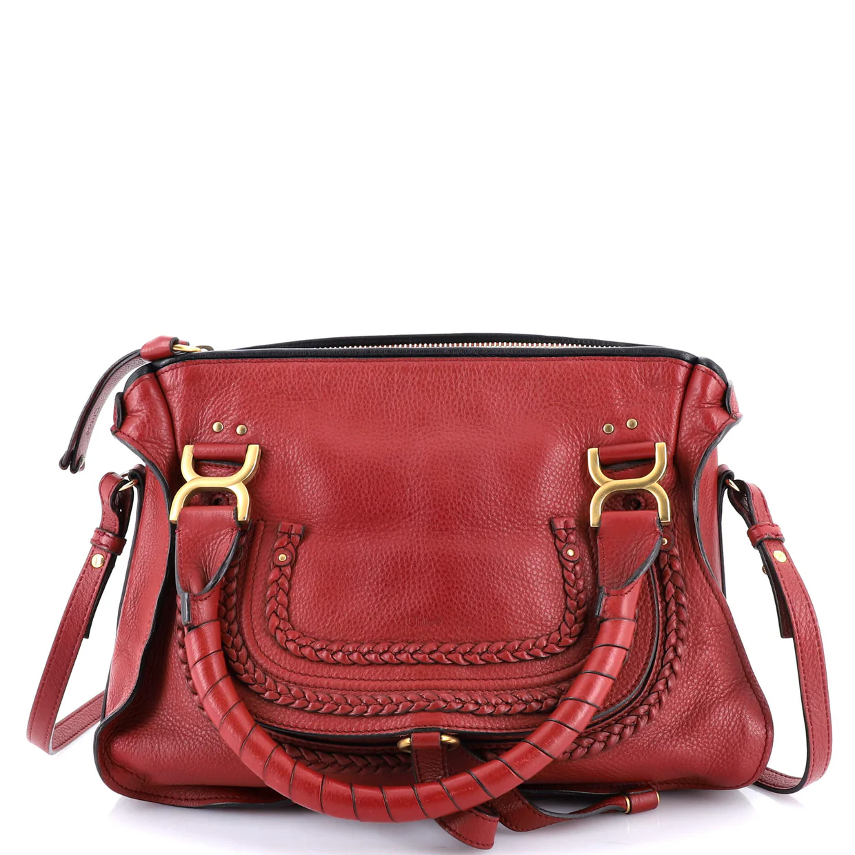 Marcie Satchel Leather Medium - Deep Luxury