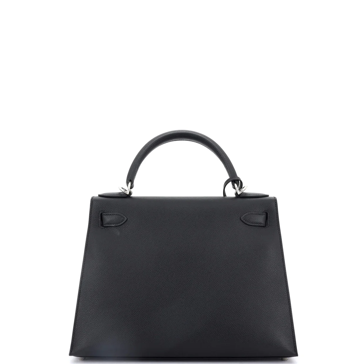 Kelly Handbag Noir Epsom with Palladium Hardware 28 - Deep Luxury