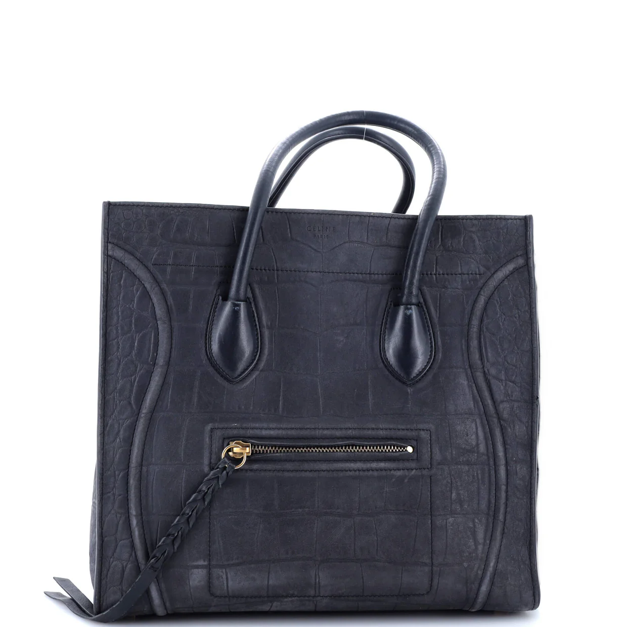 Phantom Bag Crocodile Embossed Leather Medium - Deep Luxury