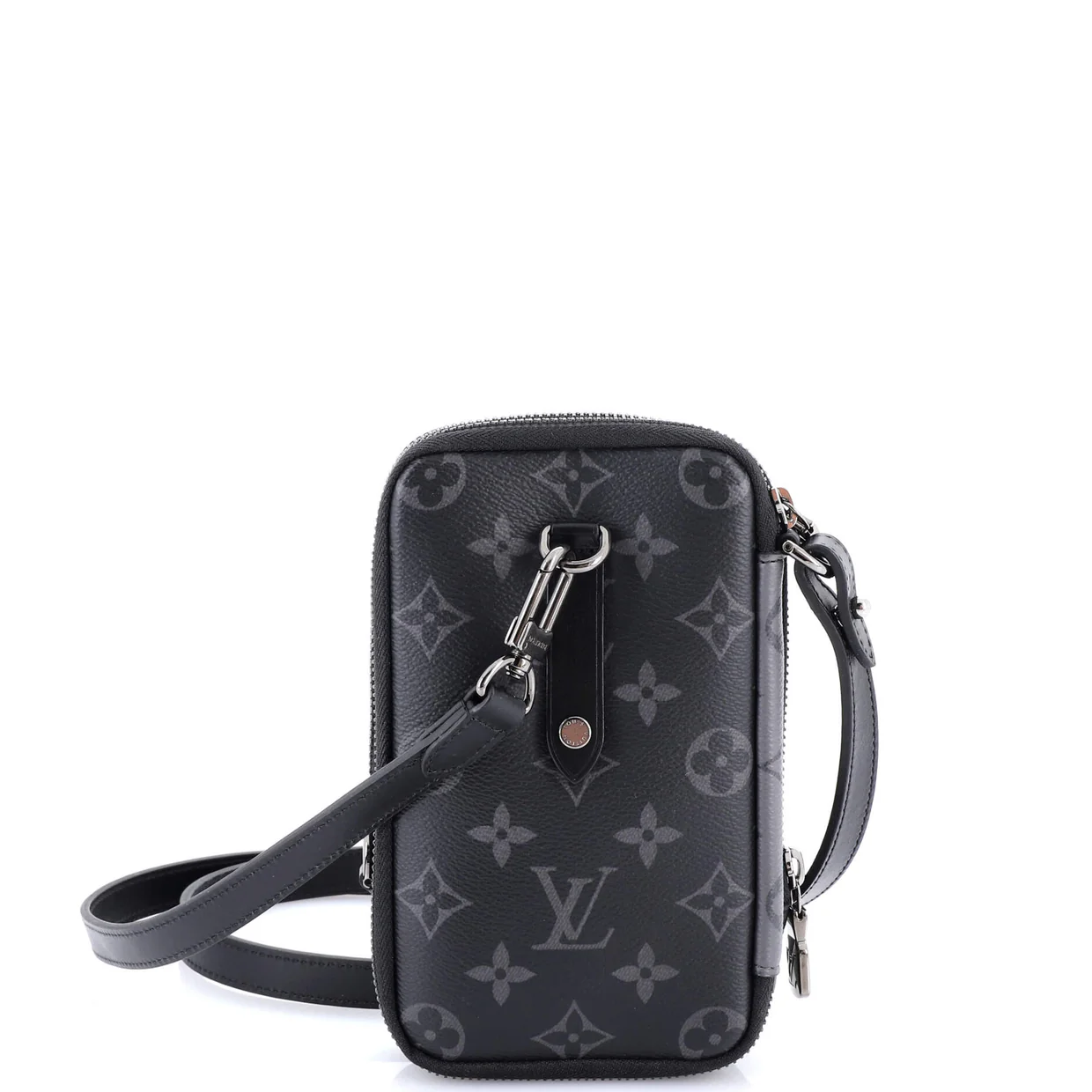 Double Phone Pouch Reverse Monogram Eclipse Canvas - Deep Luxury