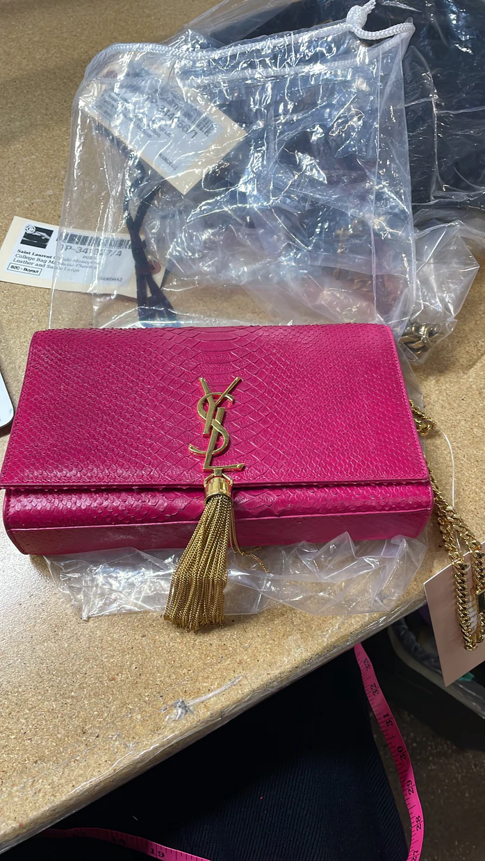 Classic Monogram Tassel Crossbody Bag Python Medium - Deep Luxury