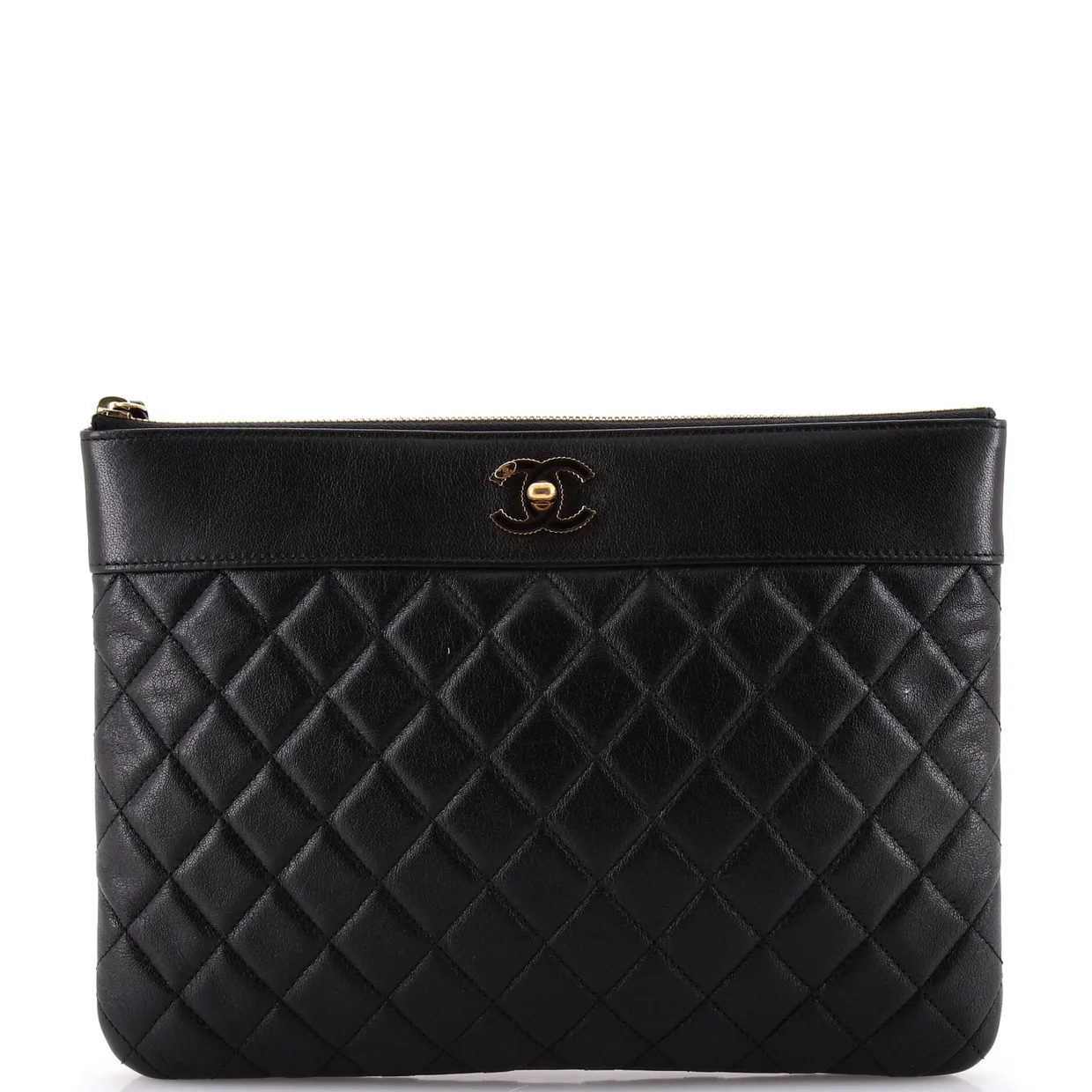 Mademoiselle Vintage O Case Clutch Quilted Sheepskin Medium - Deep Luxury