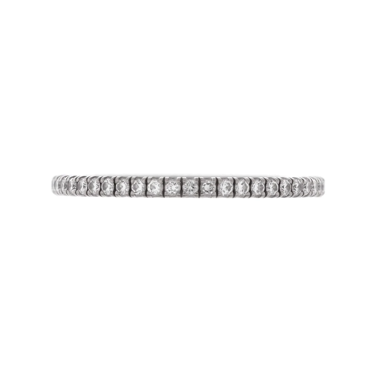 Etincelle de Cartier Eternity Wedding Band Ring 18K White Gold Diamonds 1.5mm - Deep Luxury