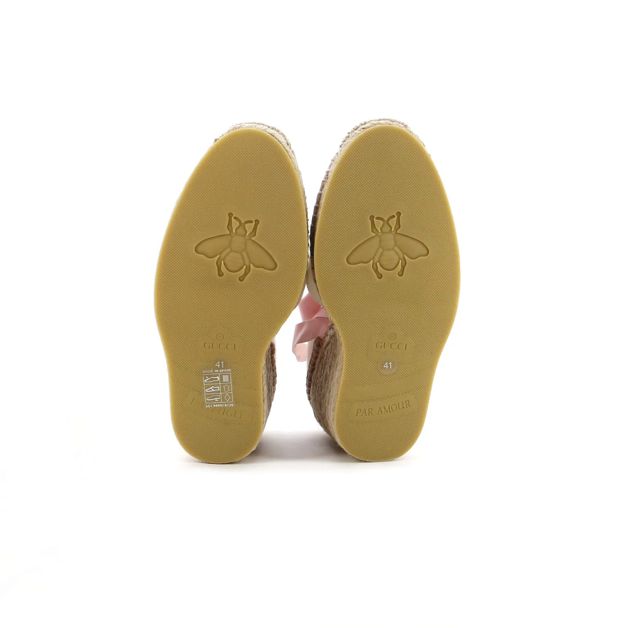 Women's Interlocking G Wedge Espadrilles Embroidered Canvas - Deep Luxury