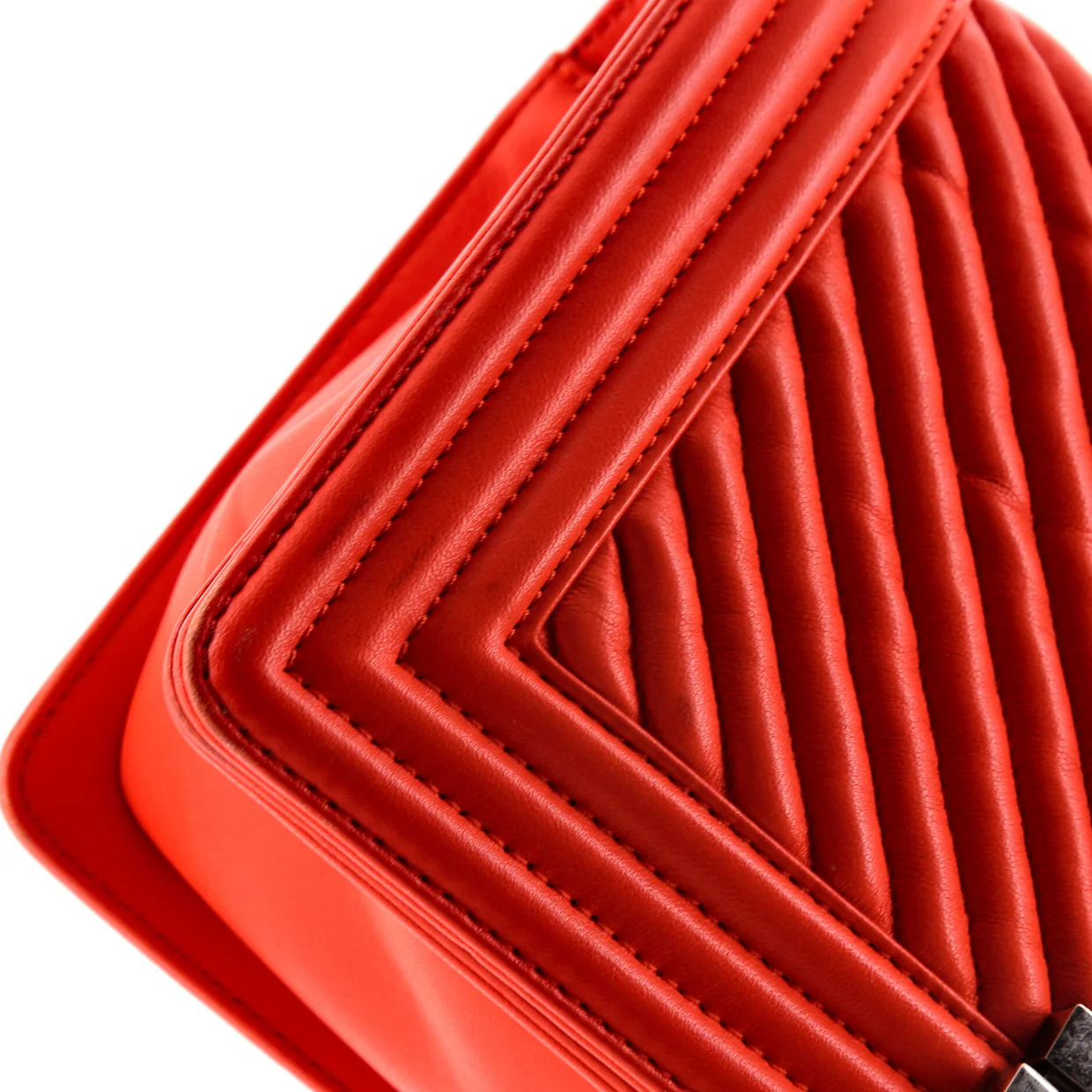 Boy Flap Bag Chevron Wrinkled Lambskin Old Medium - Deep Luxury