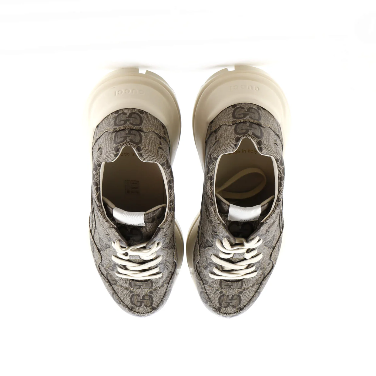Rhyton Sneakers Jumbo GG Coated Canvas - Deep Luxury