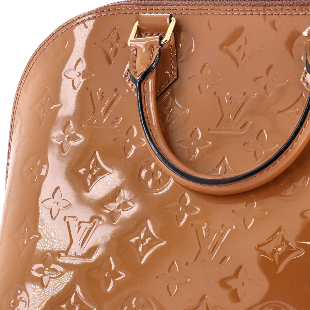 Alma Handbag Monogram Vernis PM - Deep Luxury