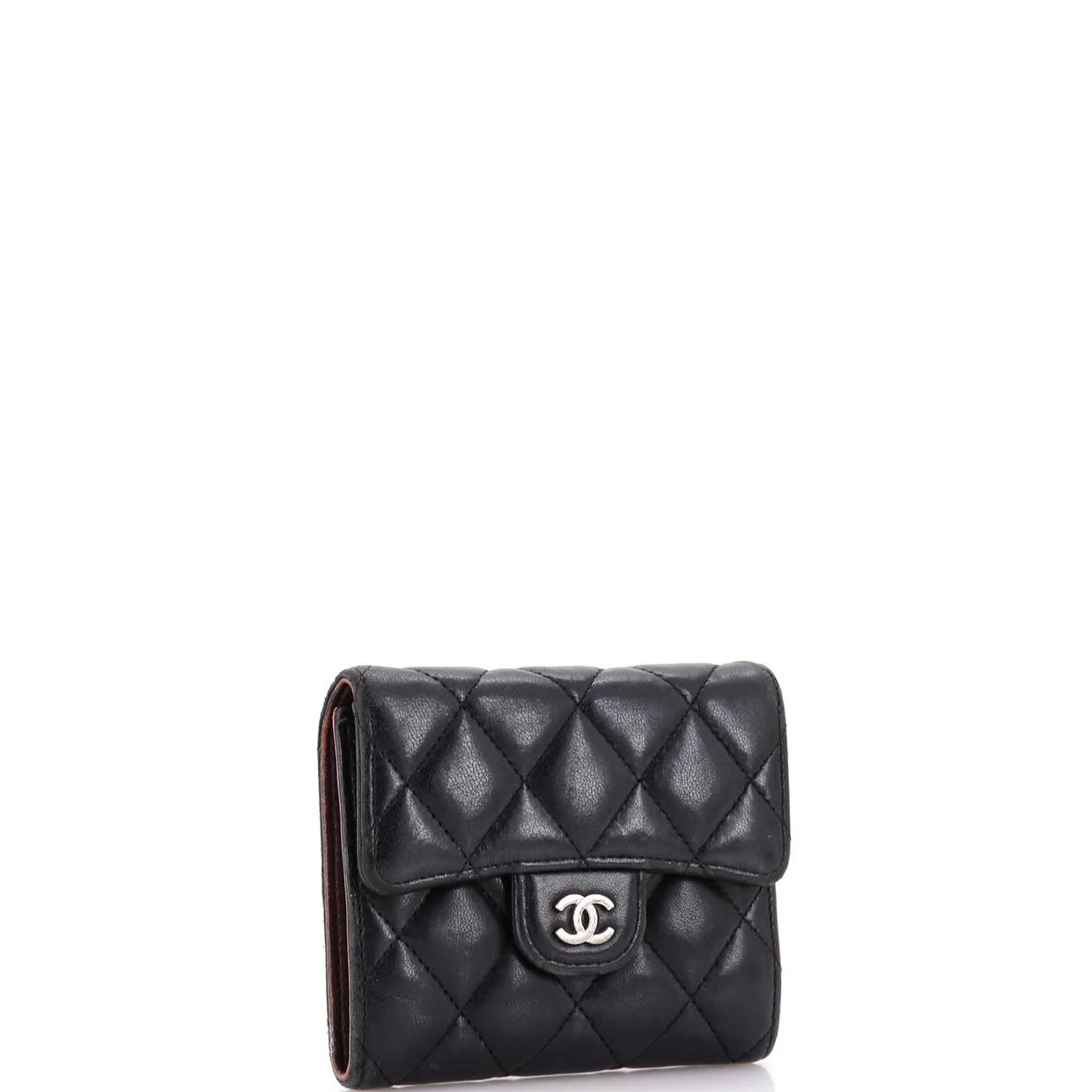CC Compact Classic Flap Wallet Quilted Lambskin - Deep Luxury