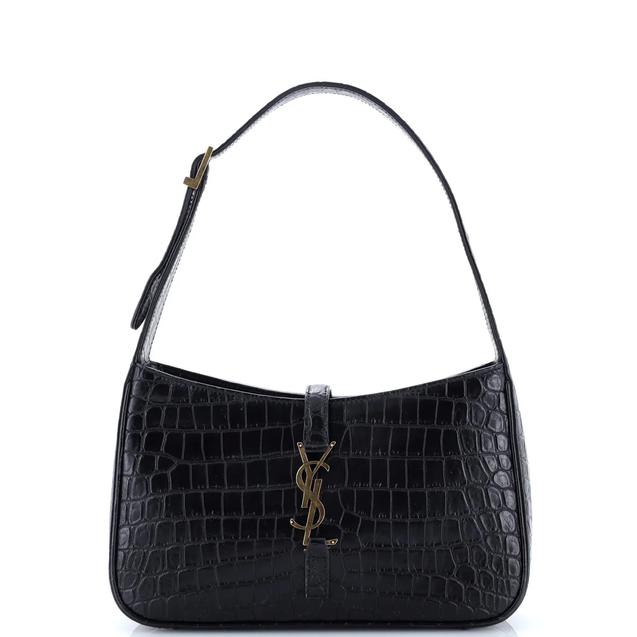 Le 5 a 7 Hobo Crocodile Embossed Leather Small - Deep Luxury