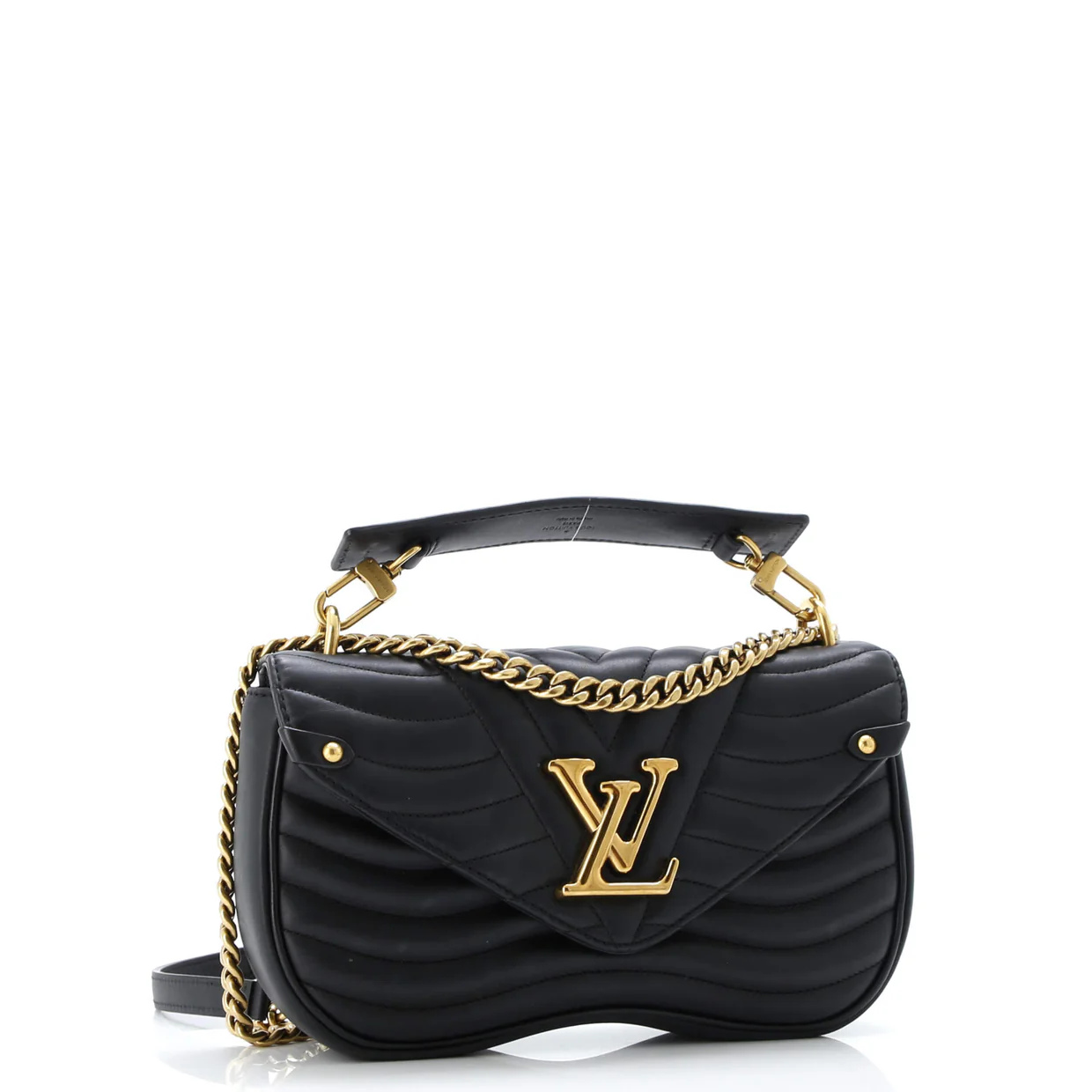 New Wave Chain Bag Quilted Leather MM - Deep Luxury