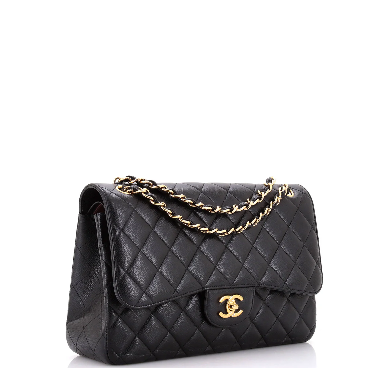 Classic Double Flap Bag Quilted Caviar Jumbo - Deep Luxury