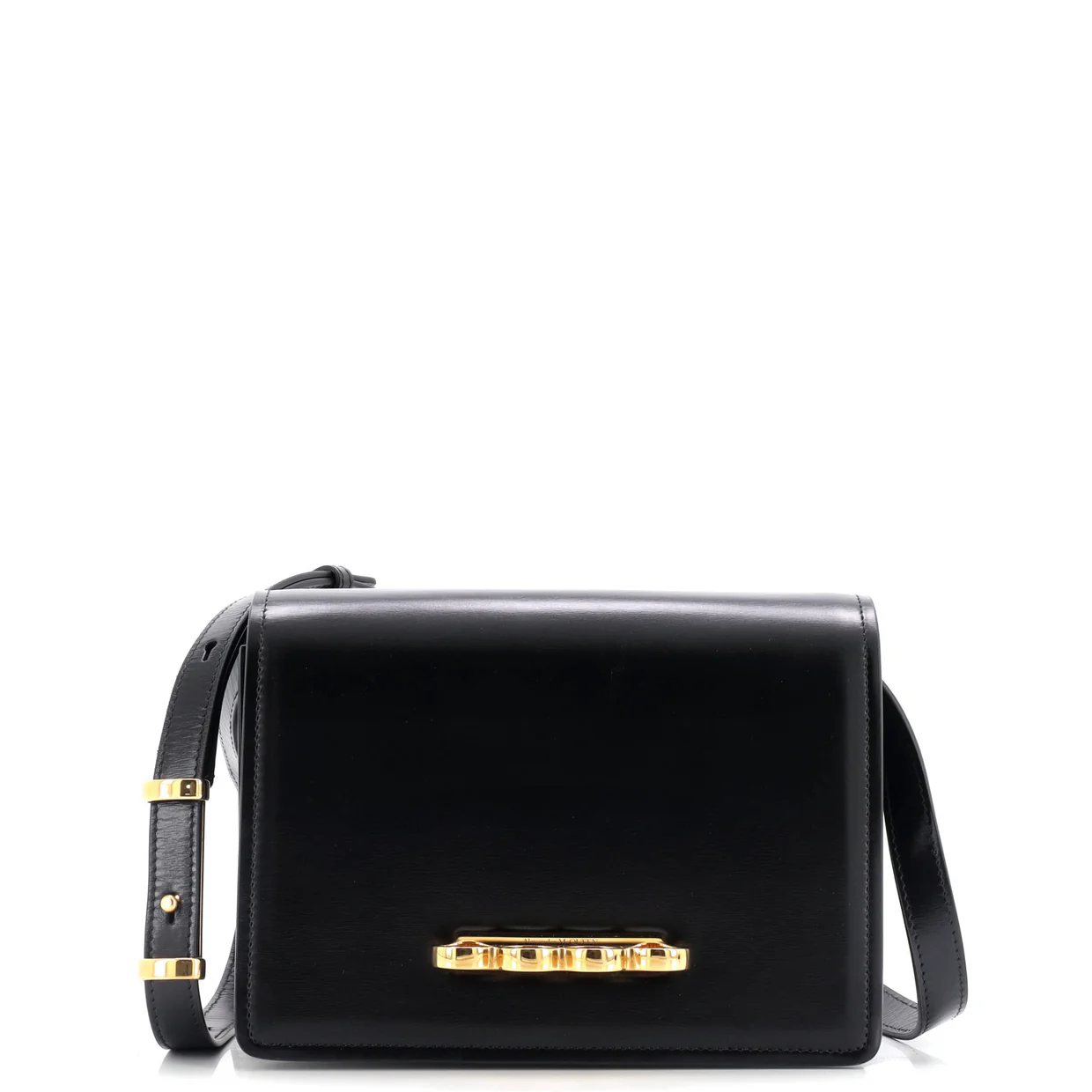 Four Ring Flap Shoulder Bag Leather Small - Deep Luxury