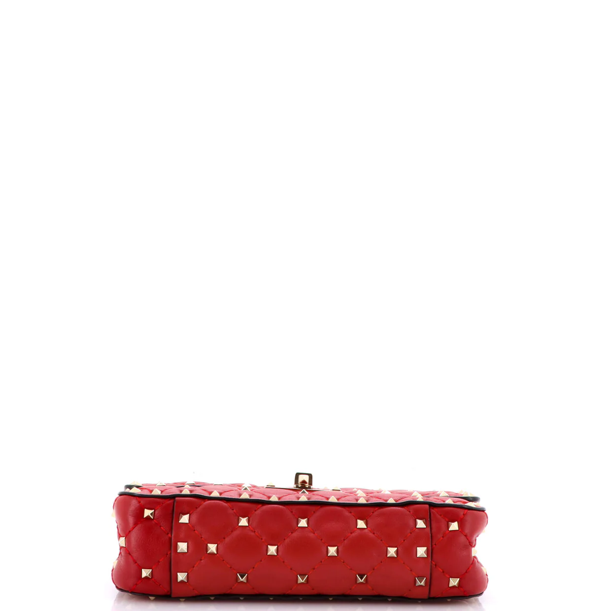 Rockstud Spike Flap Bag Quilted Leather Small - Deep Luxury