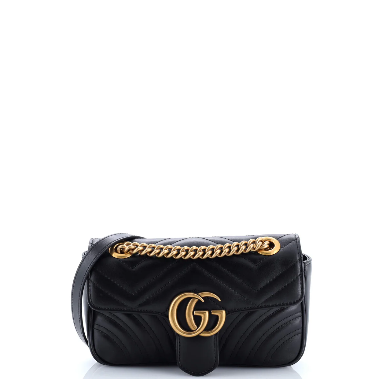 GG Marmont Flap Bag Matelasse Leather Mini - Deep Luxury