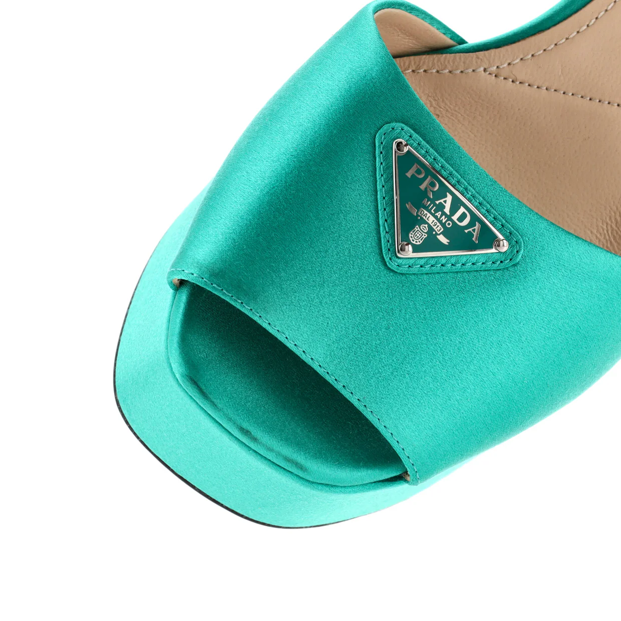 Women's Logo Ankle Strap Platform Sandals Satin - Deep Luxury
