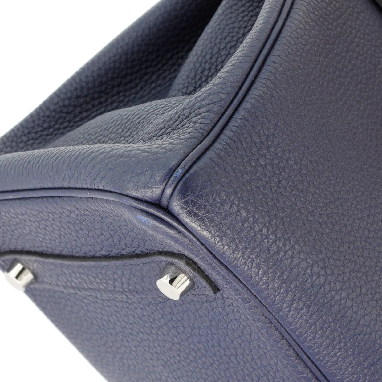 Birkin Handbag Bleu Encre Togo with Palladium Hardware 30 - Deep Luxury