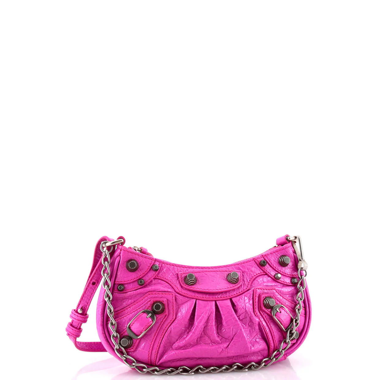 Le Cagole Giant Studs Shoulder Bag Leather Mini - Deep Luxury