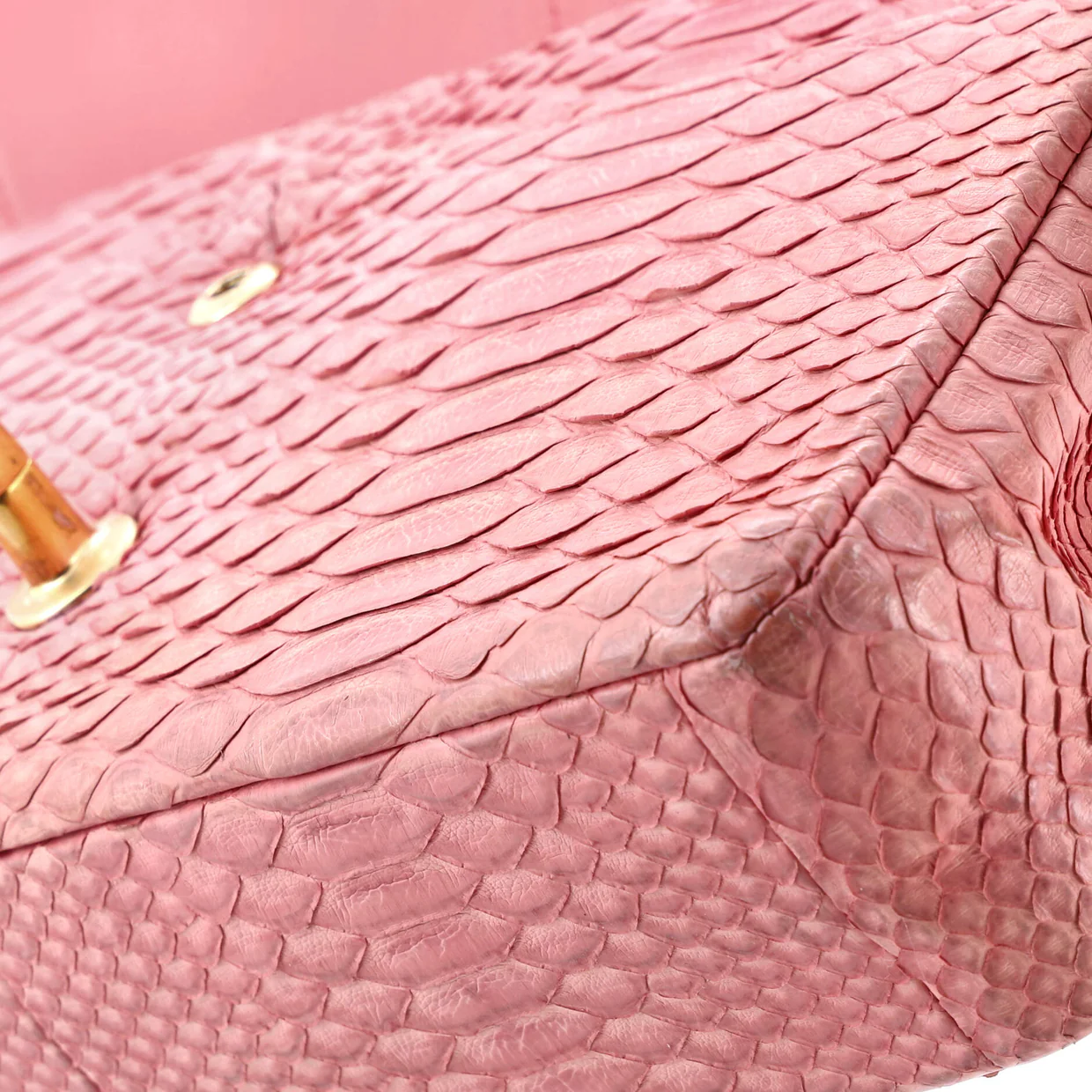 Classic Double Flap Bag Python Medium - Deep Luxury