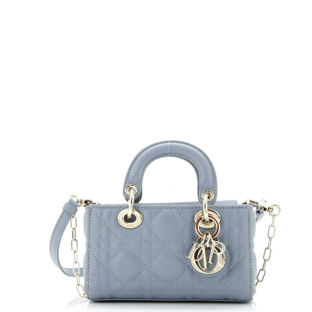 Lady D-Joy Bag Cannage Quilt Lambskin Micro - Deep Luxury