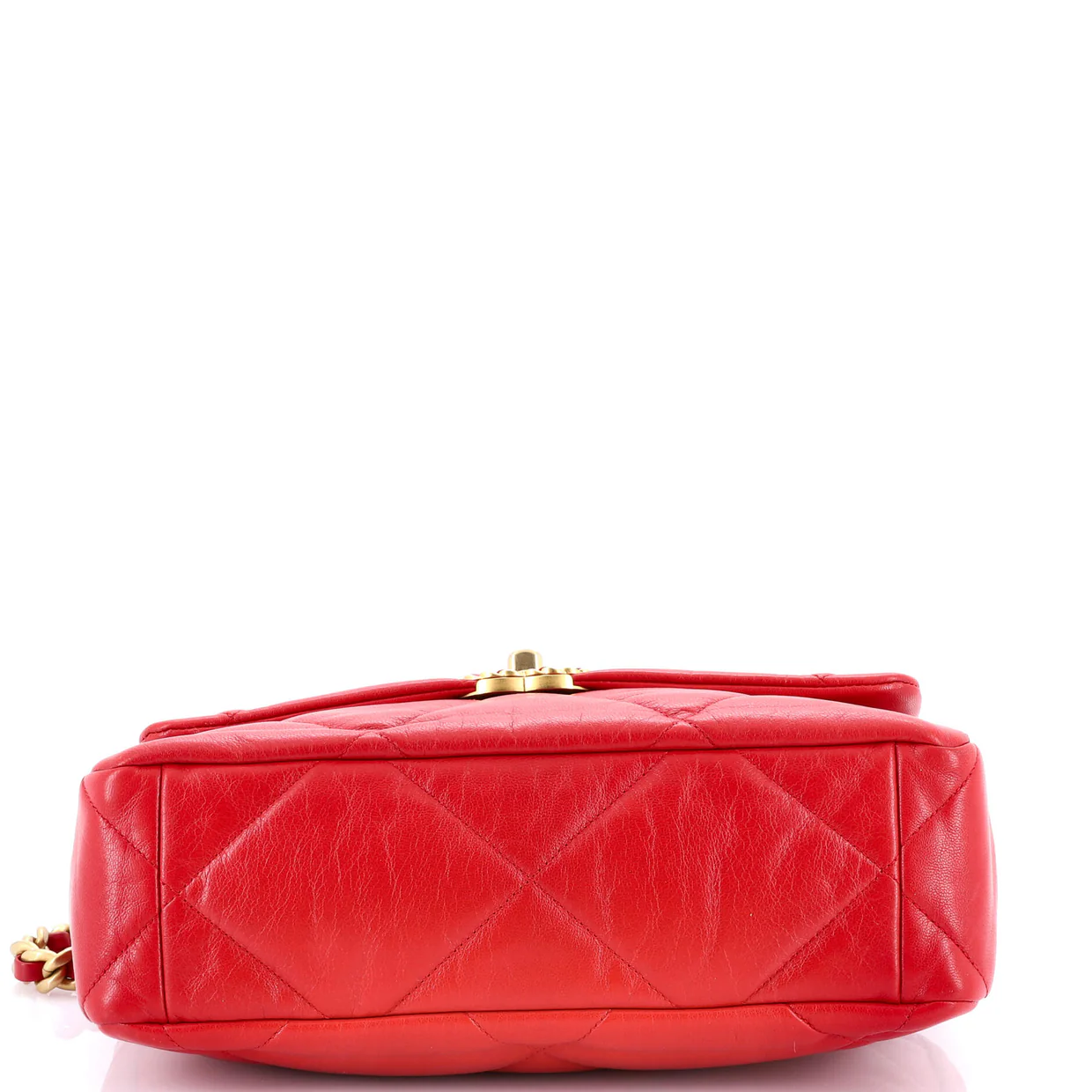19 Flap Bag Quilted Leather Large - Deep Luxury