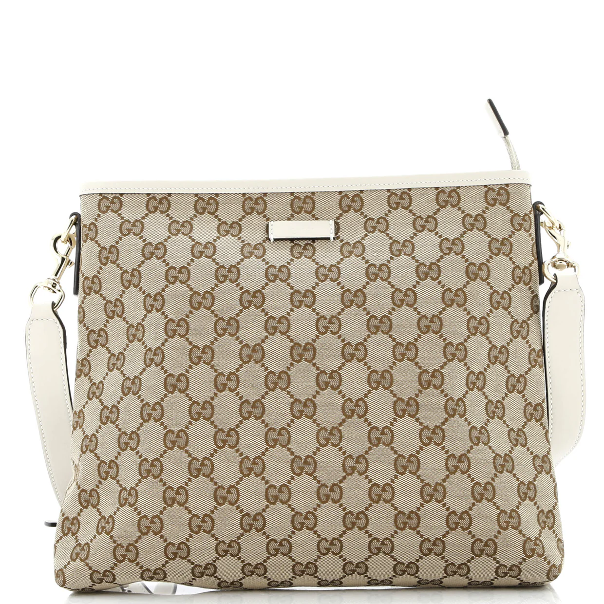 Flat Messenger Bag GG Canvas Medium - Deep Luxury