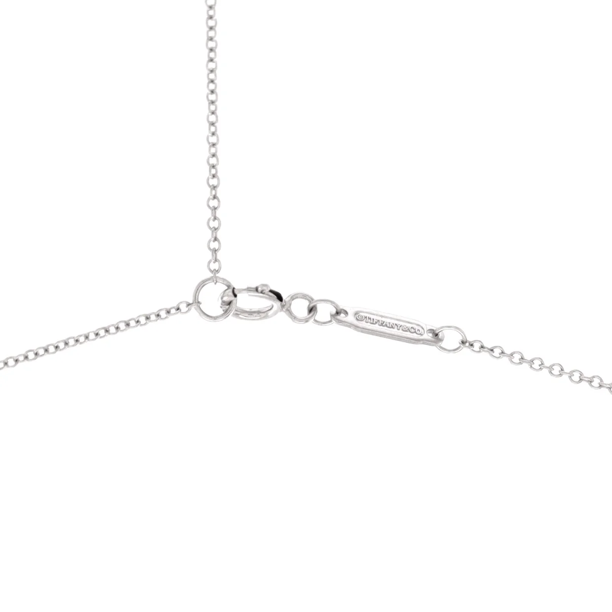 T Smile Pendant Necklace 18K White Gold Small - Deep Luxury