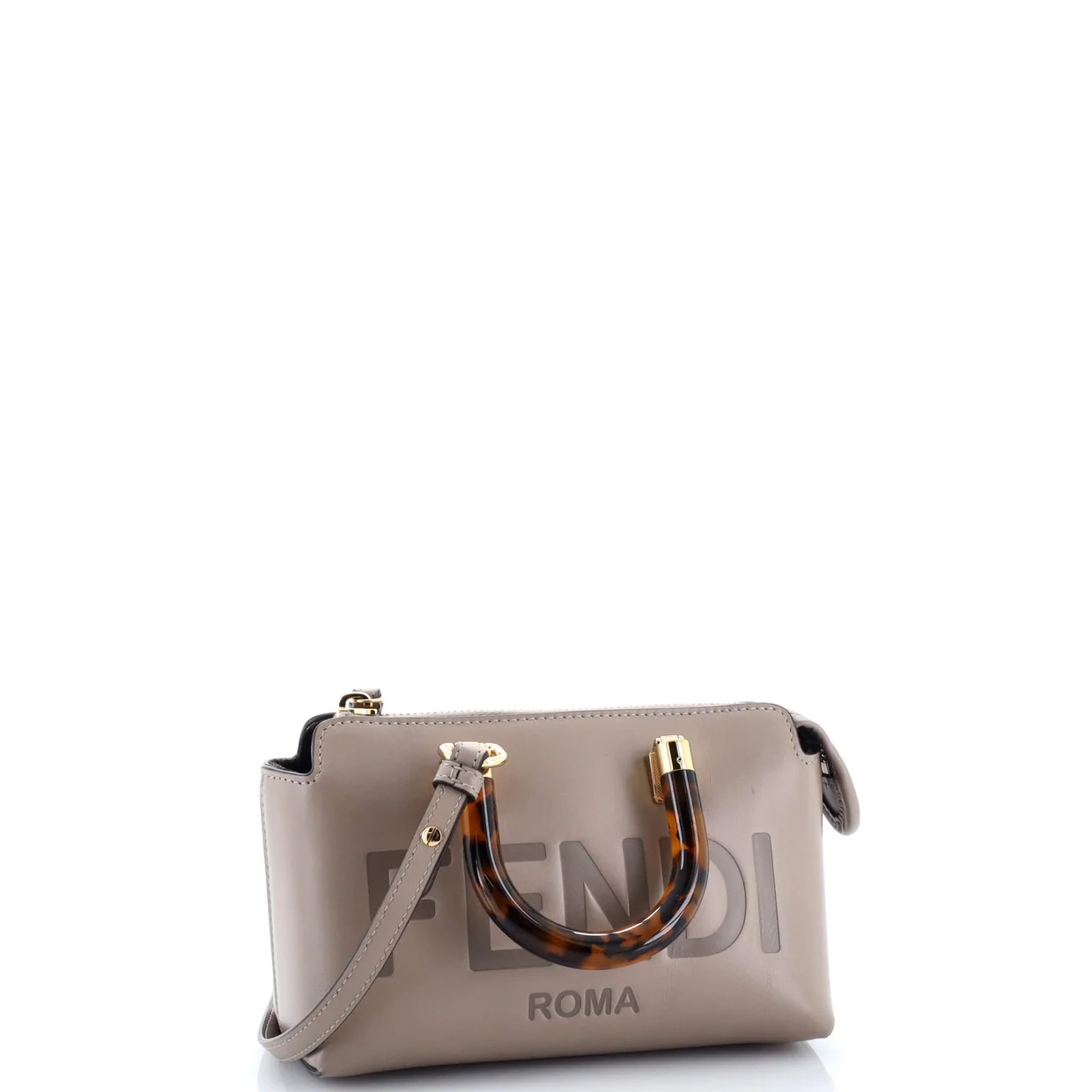 Logo By The Way Top Handle Bag Embossed Leather Mini - Deep Luxury