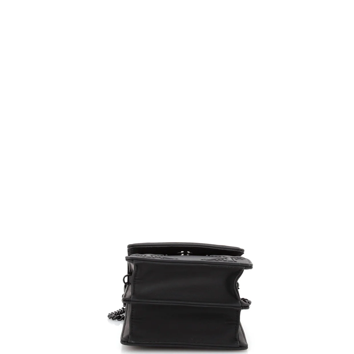 Ultra Matte Diorama Vertical Clutch on Chain Studded Leather - Deep Luxury