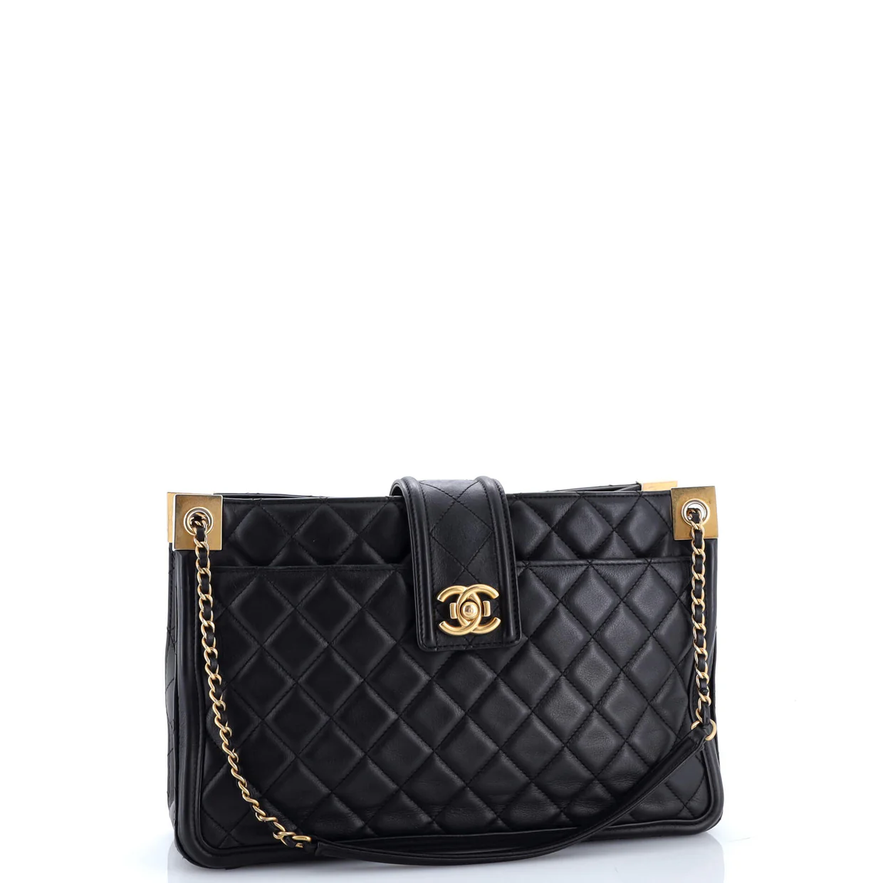 Elegant CC Tote Quilted Lambskin Medium - Deep Luxury