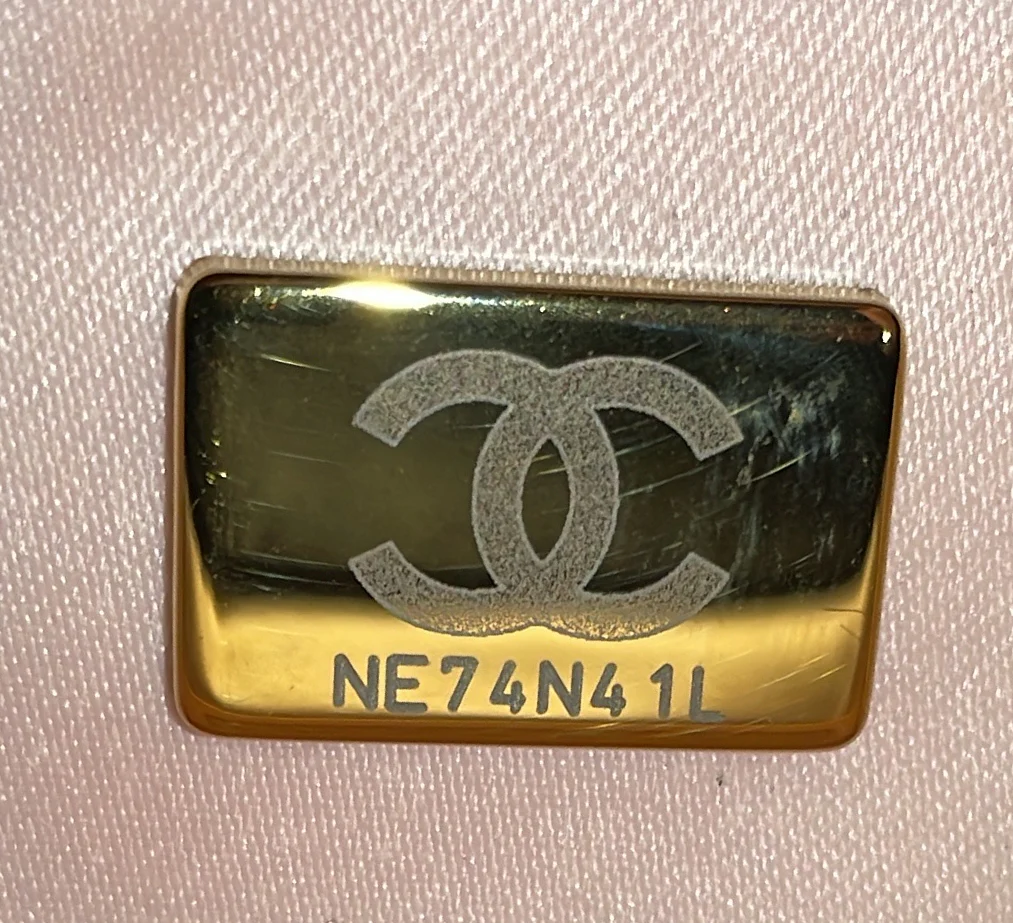 Oval Logo Chain Handle Flap Bag Quilted Satin with Crystals Mini - Deep Luxury