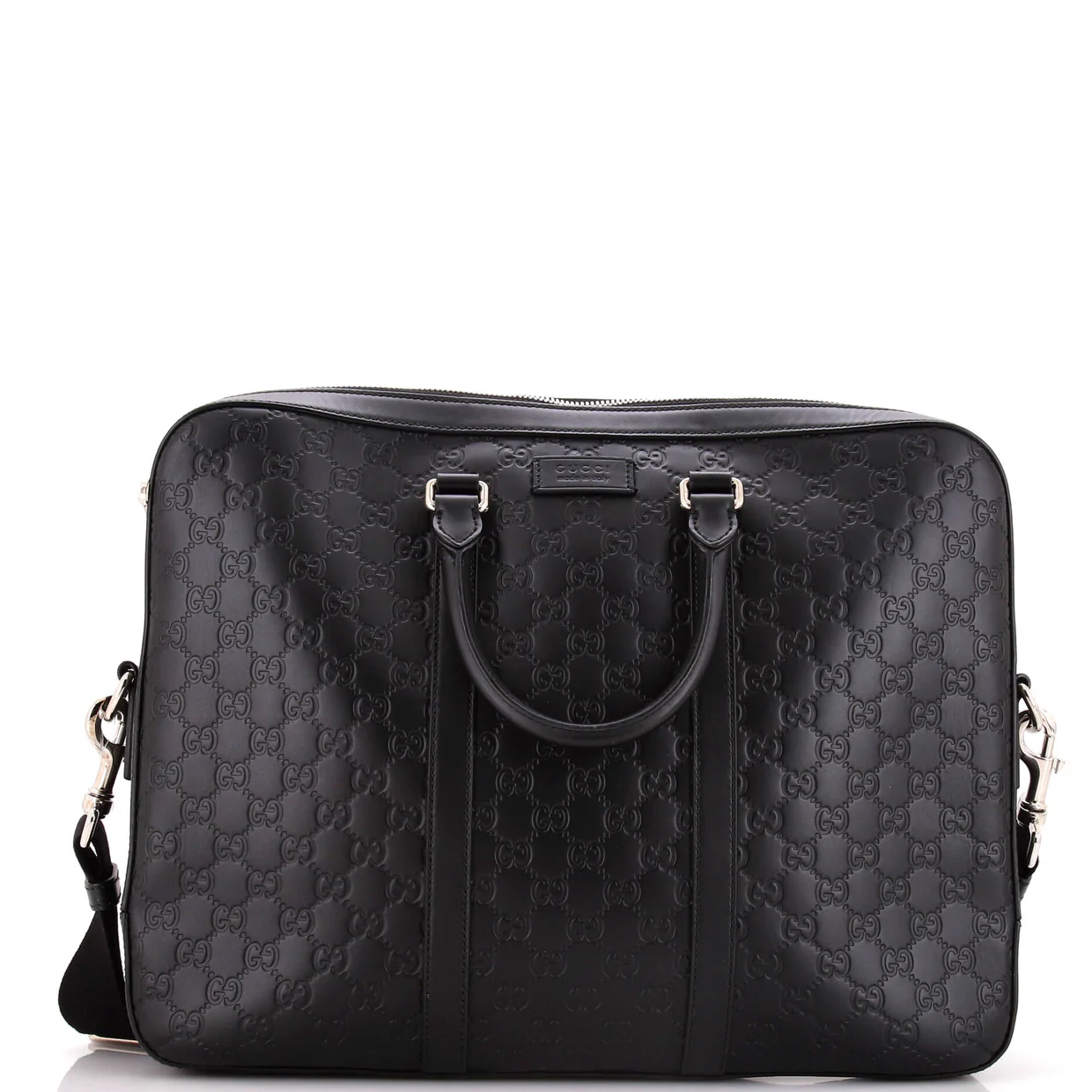 Signature Convertible Briefcase Guccissima Leather Large - Deep Luxury