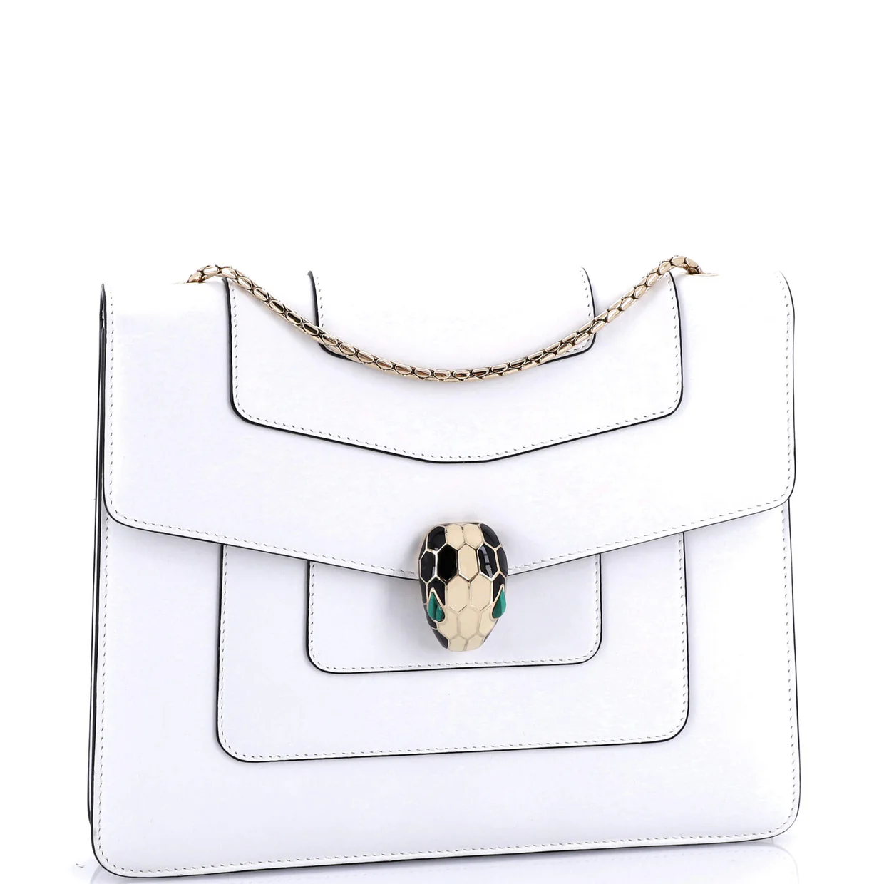 Serpenti Forever Square Shoulder Bag Leather Medium - Deep Luxury