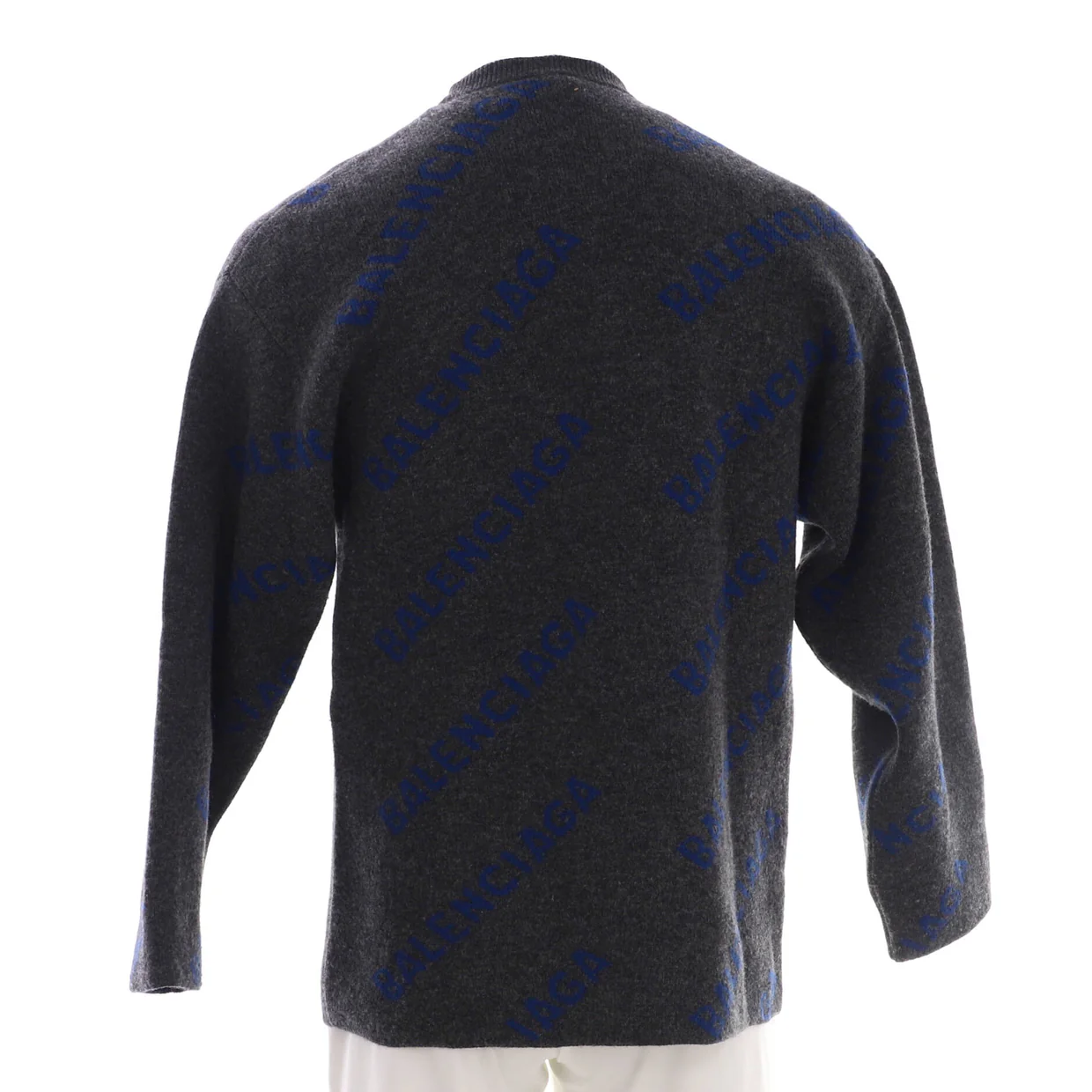 All Over Logo Sweater Wool Blend - Deep Luxury