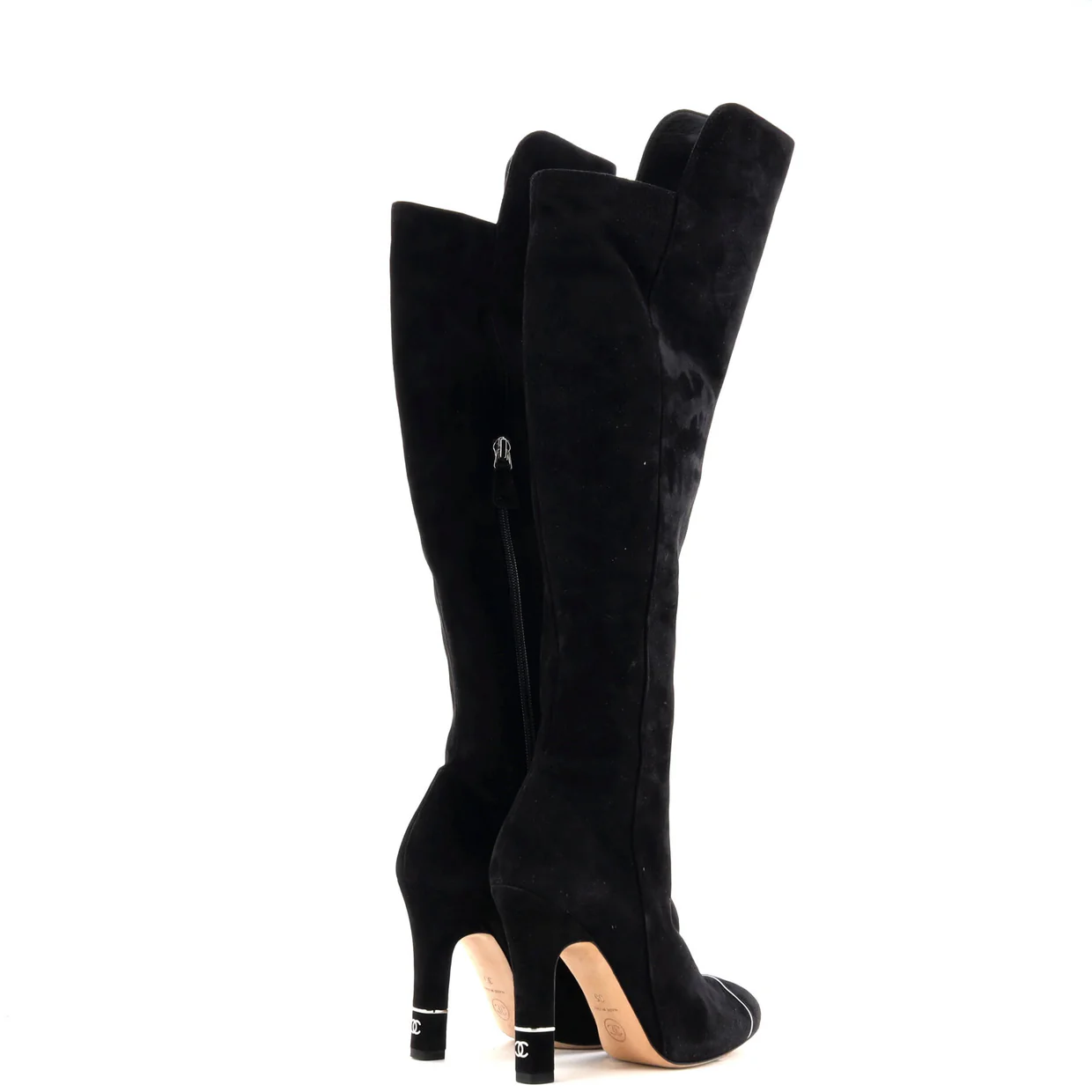 Women's Knee High Heeled Boots Suede - Deep Luxury