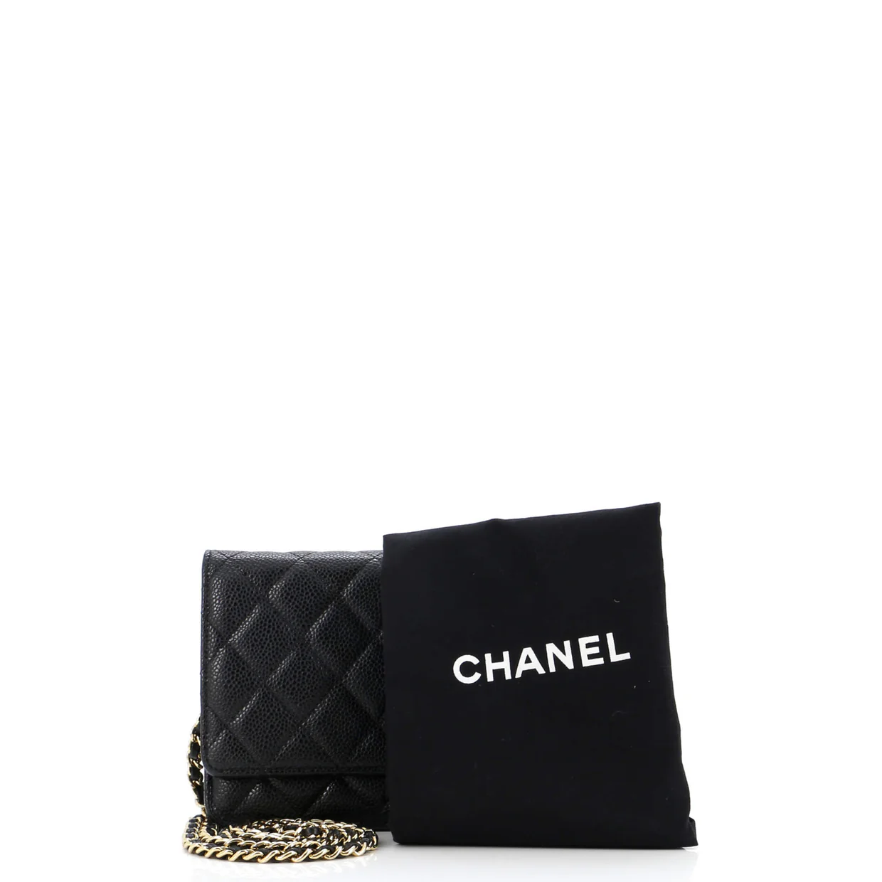 Wallet on Chain Quilted Caviar - Deep Luxury