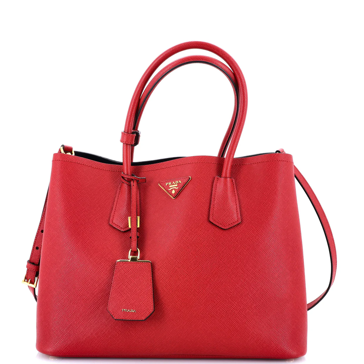 Cuir Double Tote Saffiano Leather Large - Deep Luxury