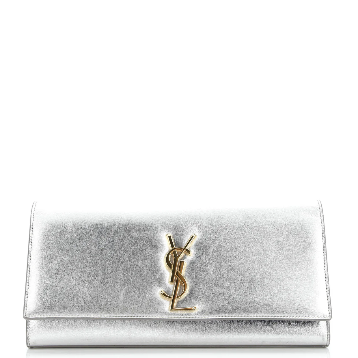 Classic Monogram Clutch Metallic Calfskin Long - Deep Luxury