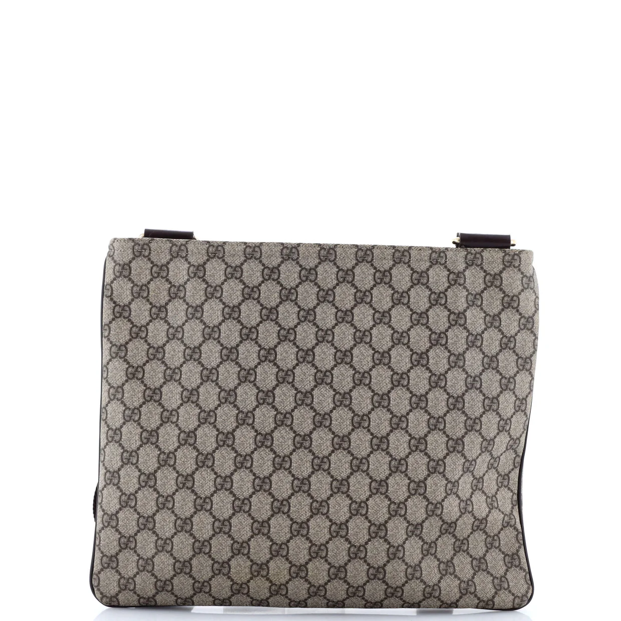 Zip Top Messenger Bag GG Coated Canvas Large - Deep Luxury