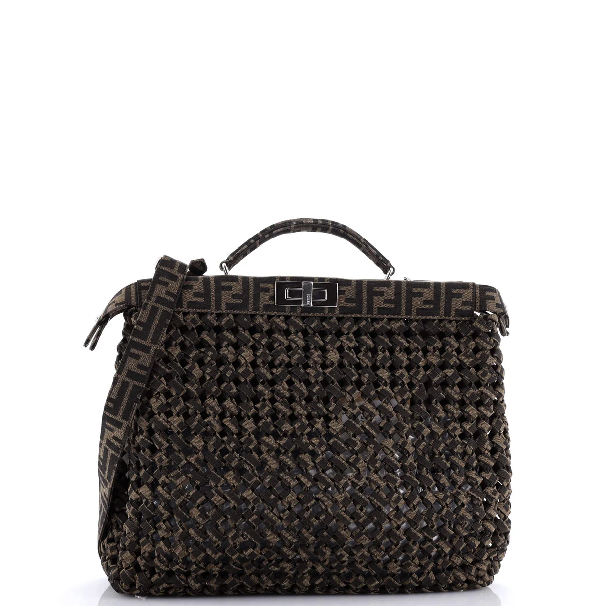Peekaboo Bag Woven Zucca Canvas Medium - Deep Luxury