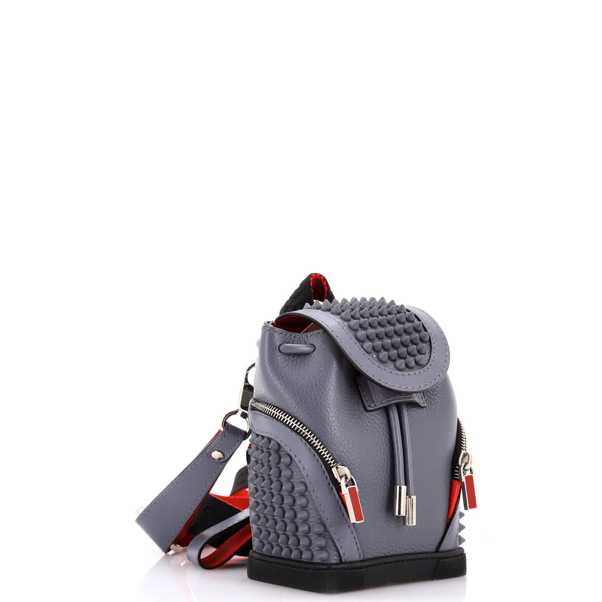 Explorafunk Keyring Crossbody Bag Spiked Leather - Deep Luxury