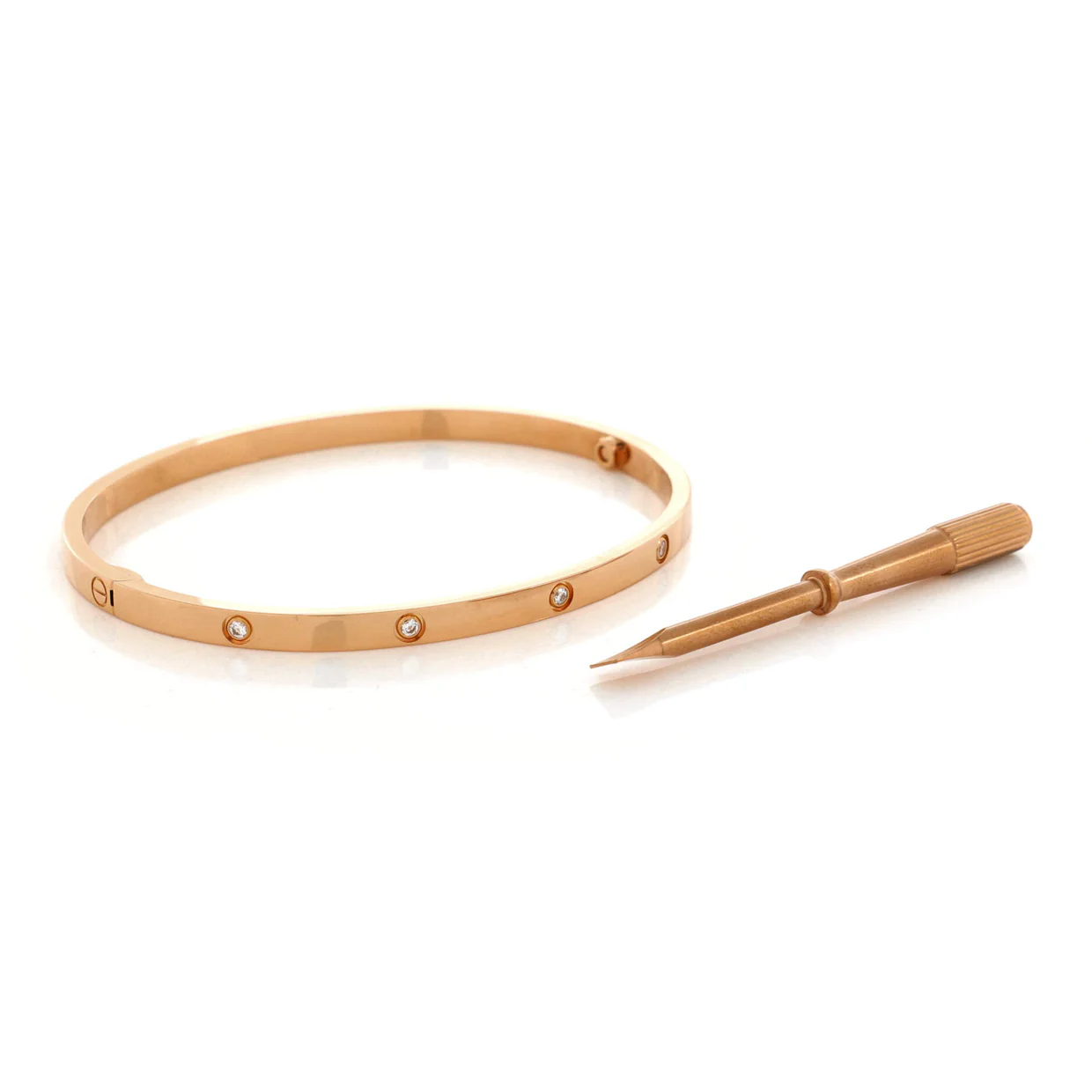 Love 10 Diamond Bracelet 18K Rose Gold with Diamonds Small - Deep Luxury