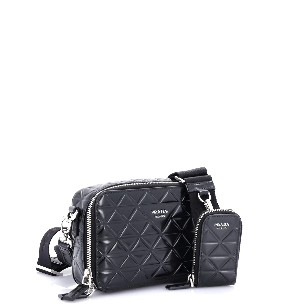 Brique Camera Crossbody Bag Embossed Leather - Deep Luxury