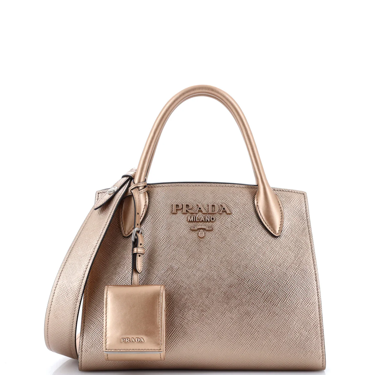 Monochrome Tote Saffiano with City Calf Small - Deep Luxury