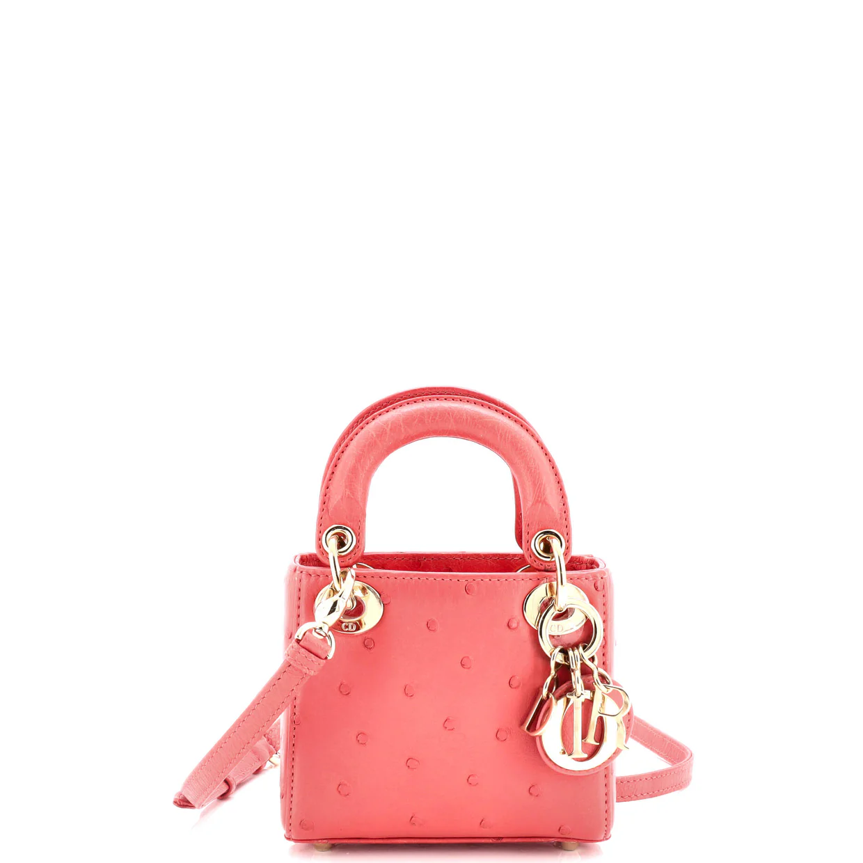 Lady Dior Bag Ostrich Micro - Deep Luxury