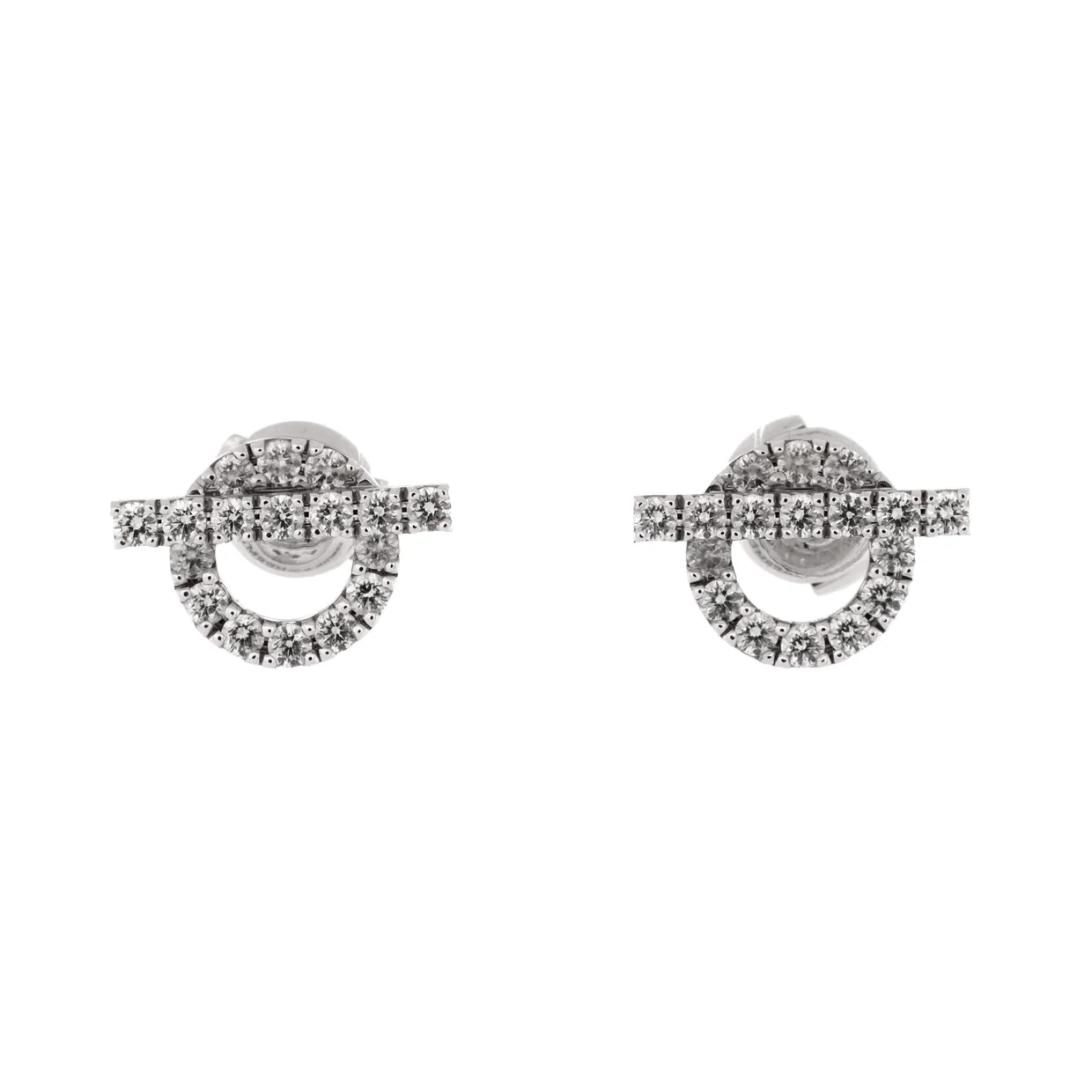 Finesse Stud Earrings 18K White Gold and Diamonds - Deep Luxury